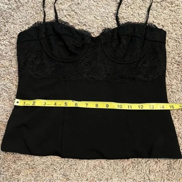 CAMI NYC Women's Darlene Lace Corset Cami Tank Top IN Black Sz L - Picture 8 of 13